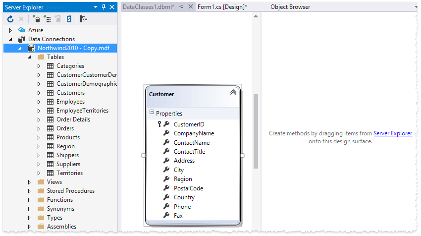 LinqToSql - OR Designer