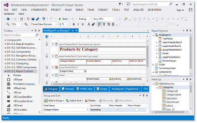 main-page-reporting-visual-studio