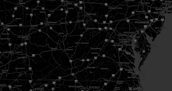 MapControl for WinForms - Azure tileset BaseDarkGrey