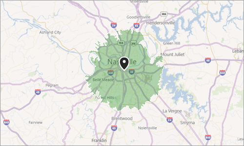 Distance-based isochrone