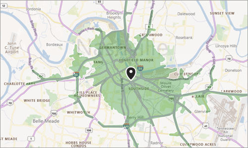 Time-based isochrone