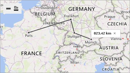 Map distance ruler