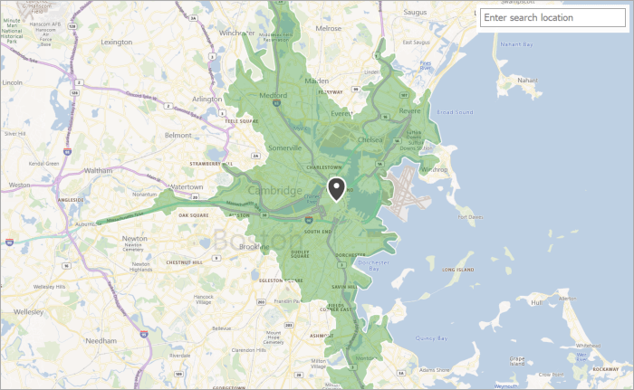 An isochrone map