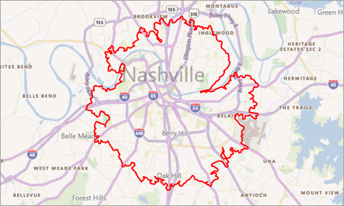 Isochrone map