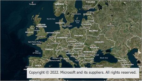 A map overlay of the specified size