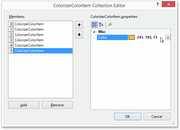 MapColorCollectionEditor