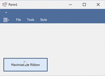 WinForms - Maximize Ribbon Control in Code, DevExpress