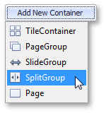 Metro Getting Started - Add a SplitGroup