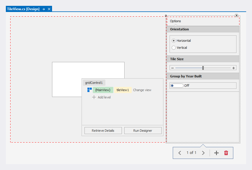 NavigationFrame - Design-time elements