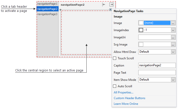 NavigationPane - Designtime access