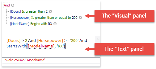 New Filter Editor Control