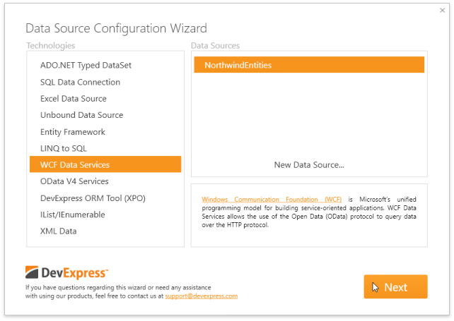 OData V2 - Select Data Source