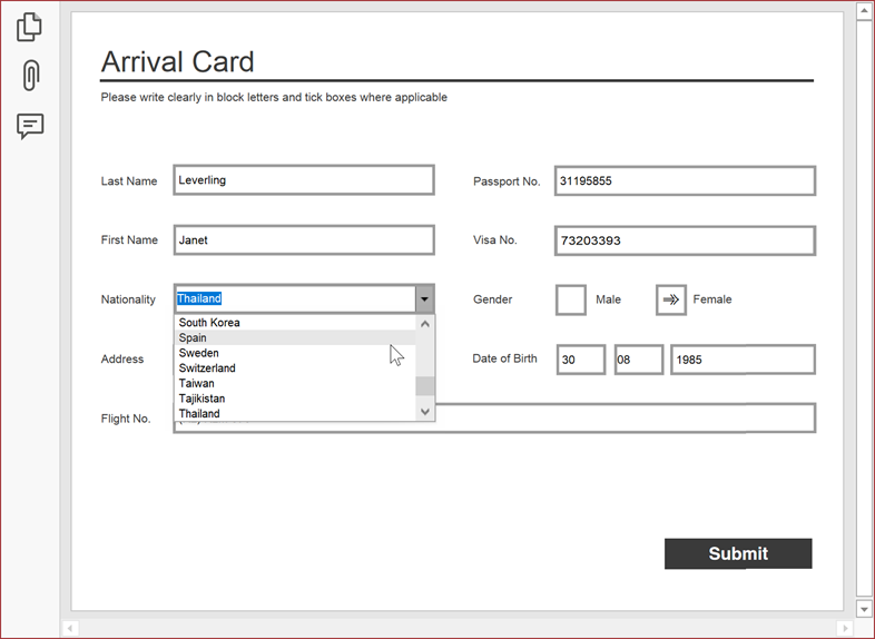 InteractiveFormFields