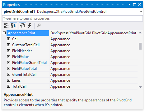 PivotGrid-AppearancePrint
