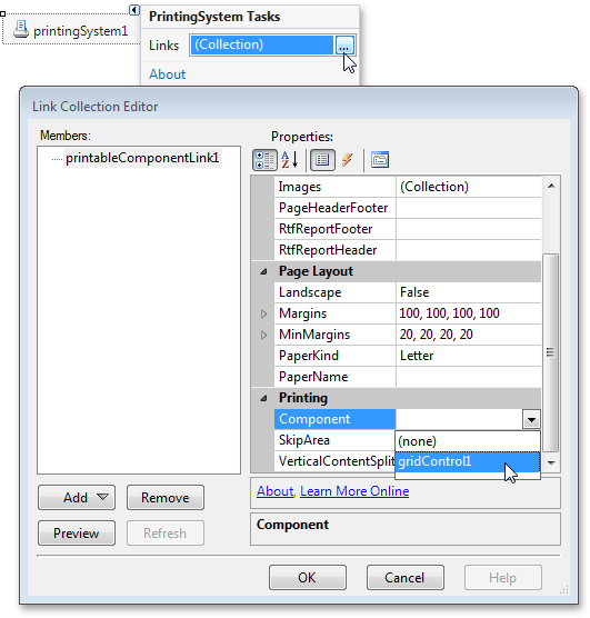 printing-system-links-printable-component-link-assign-grid-control