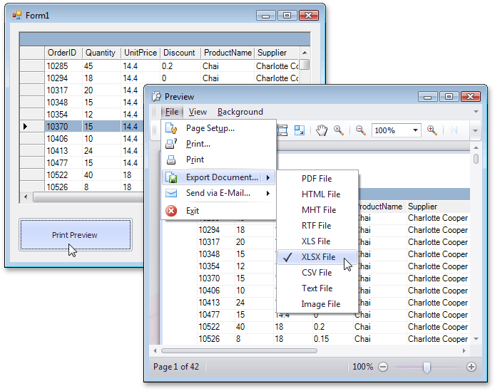 How To Print A Datagrid Control Winforms Controls Devexpress