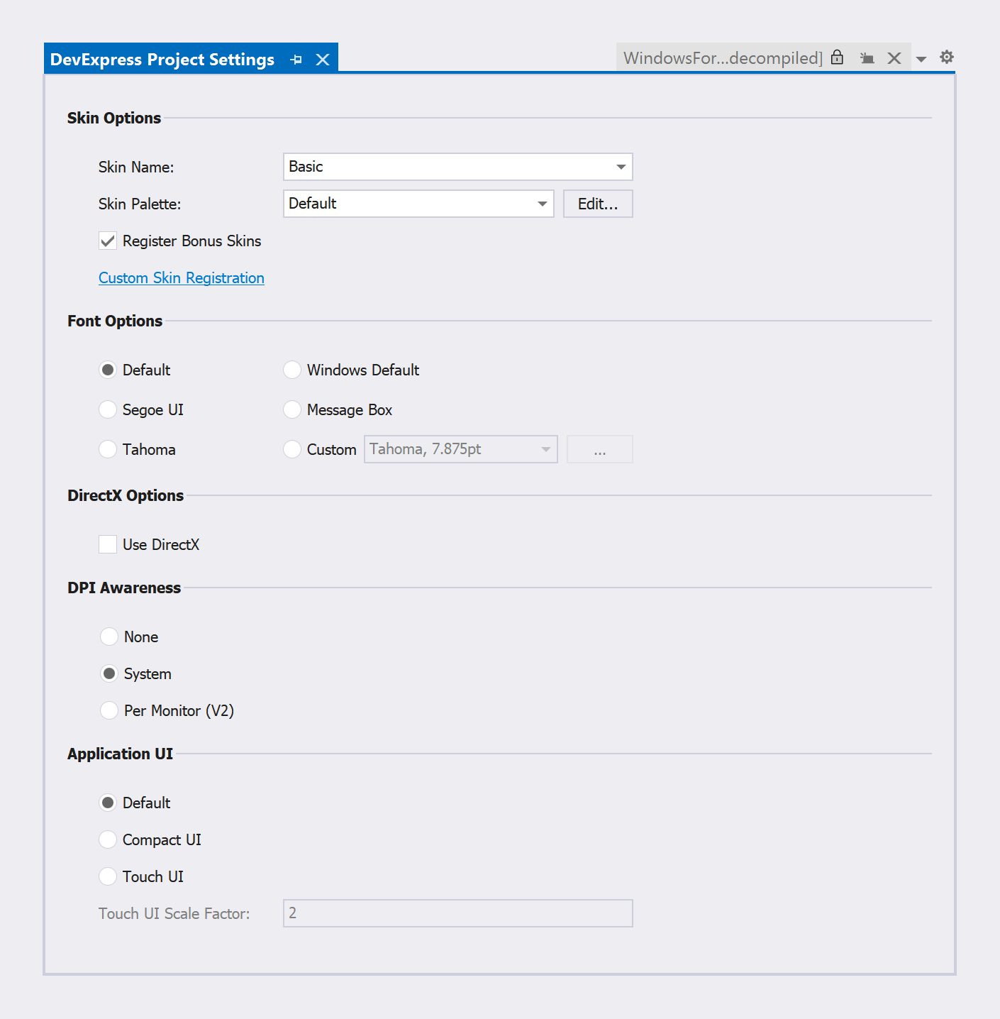 Default Application Font | WinForms Controls | DevExpress Documentation