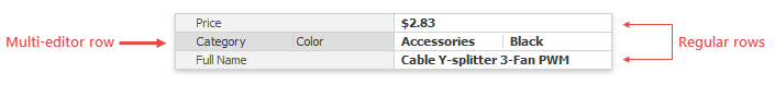 Property Grid - Multi-Editor Row