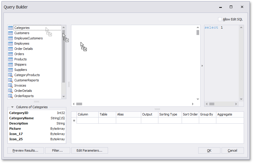 query-builder-diagram-drop-table