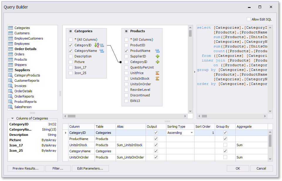 metabase query builder