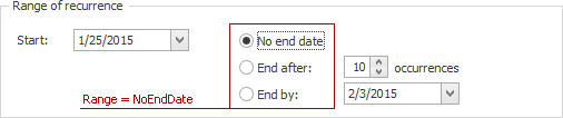 RecurrenceRange.NoEndDate