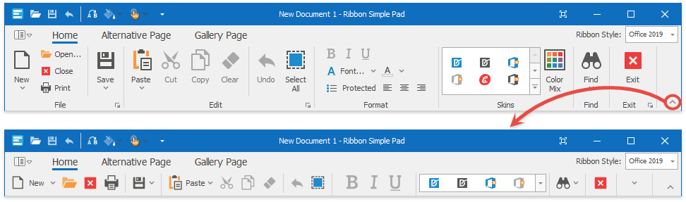 Ribbon Styles | WinForms Controls | DevExpress Documentation