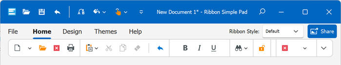 WinForms Ribbon - Simplified Command Layout, DevExpress