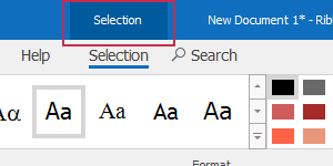 Ribbon Features - Context Categories