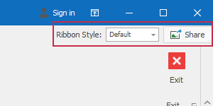 Ribbon Features - Page Header Items