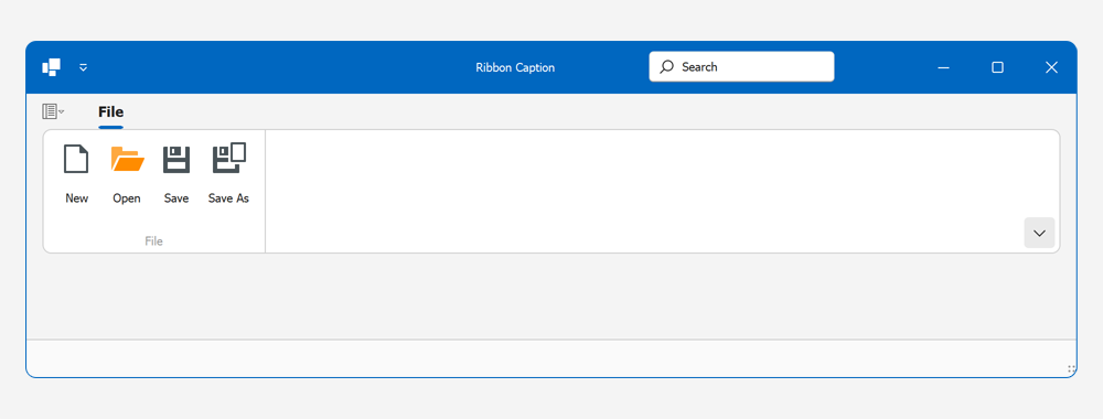 Align the Search Box - WinForms Ribbon, DevExpress