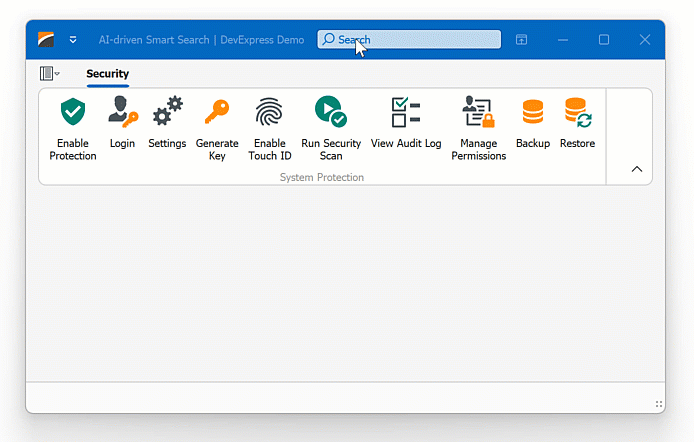 Smart Search - WinForms Ribbon Control, DevExpress