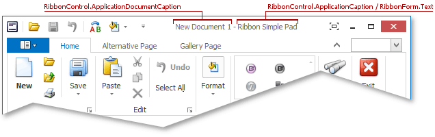 RibbonForm.Text