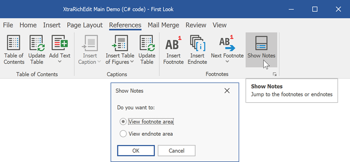 how does one change headers and footers in ms word endnotes