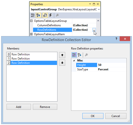RowDefinitionsCollectionEditor