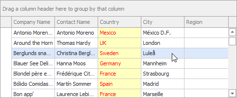 Column's appearance settings override row hot-track colors