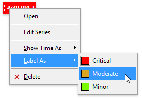 Scheduler - Label Menu Name