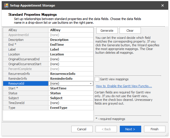 Scheduler - Mappings Wizard 2