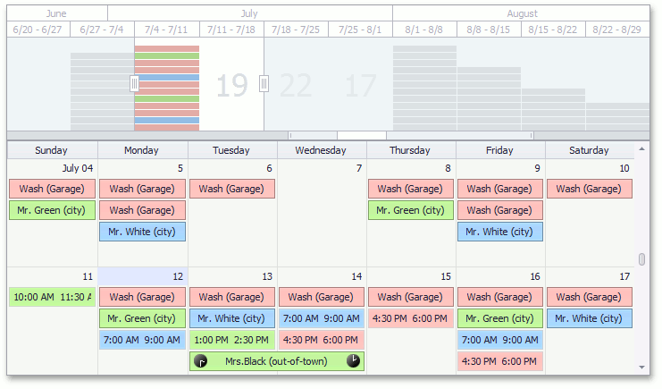 How to: Use RangeControl in a Scheduling Application | WinForms ...