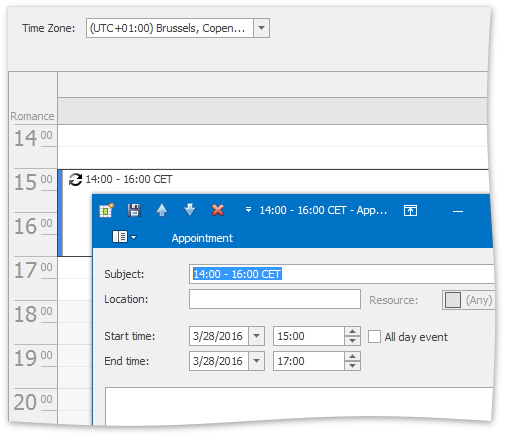 meeting scheduler time zone