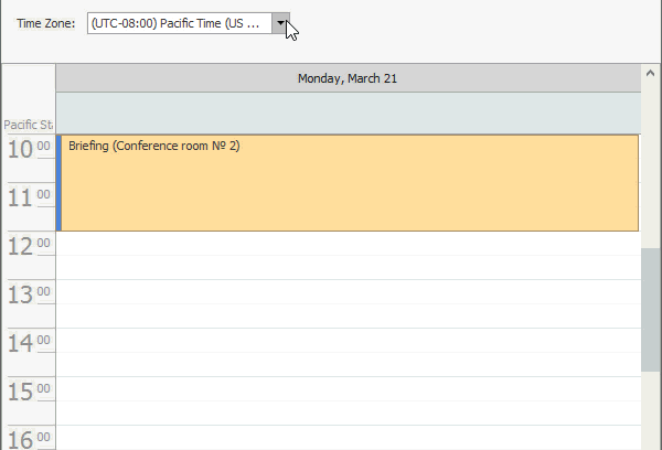 meeting scheduler time zone