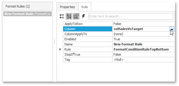 SelectColumnForTopBottomFormatRule