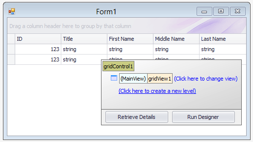 devexpress grid control