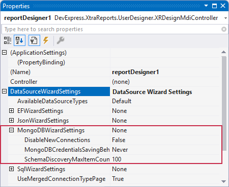 specify-mongodb-wizard-settings-designtime