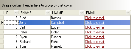 Specifying column editor Example