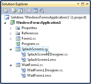 SplashScreenManager-SolutionExplorer-GeneratedSplashForms