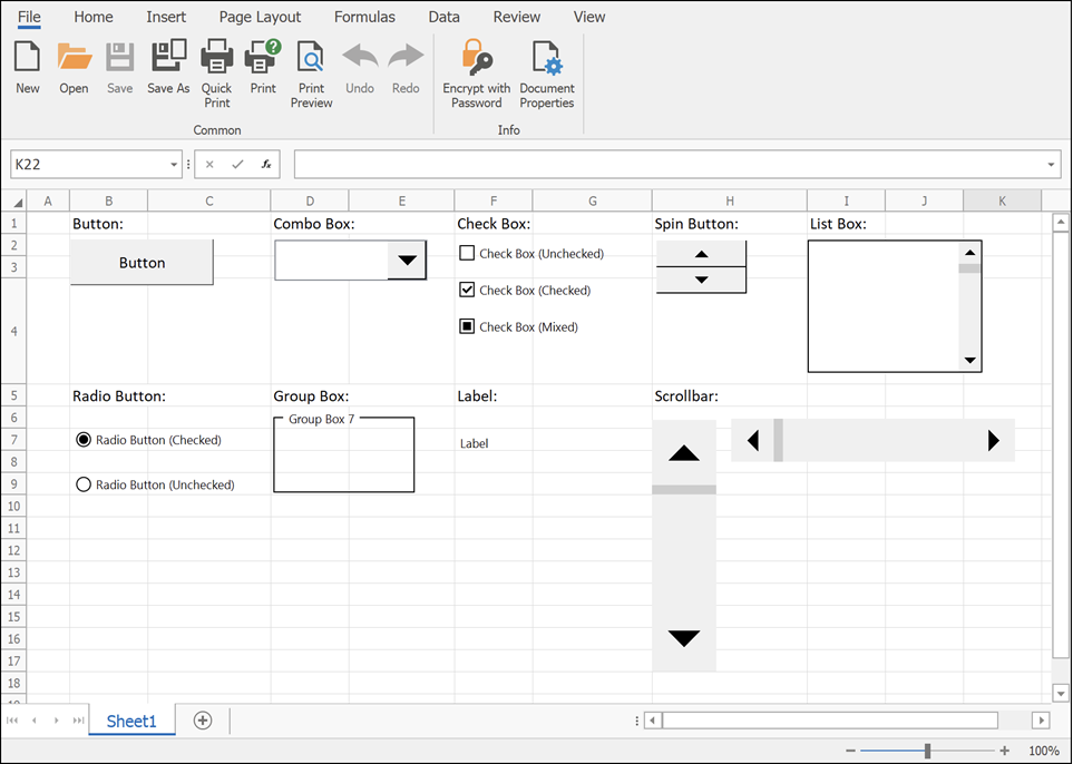 form controls