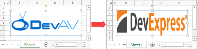 Replace a worksheet image - Stretch image