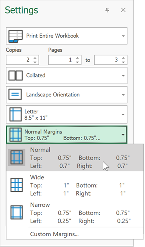 Specify Page Margins