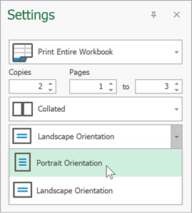 Specify Page Orientation