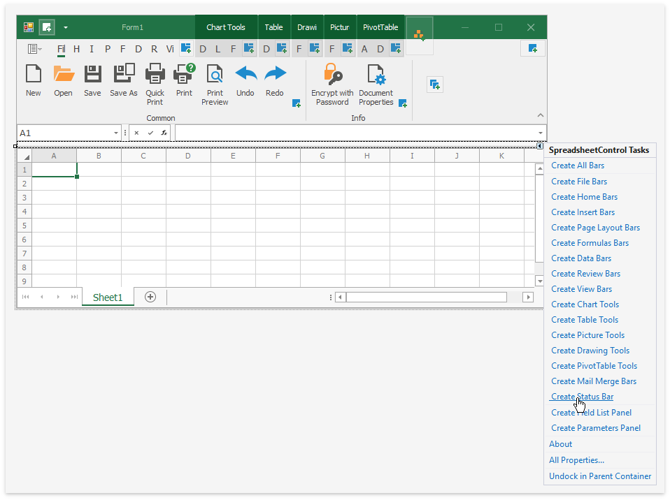 Get Started With The Winforms Spreadsheet Control Winforms Controls Devexpress Documentation 4987